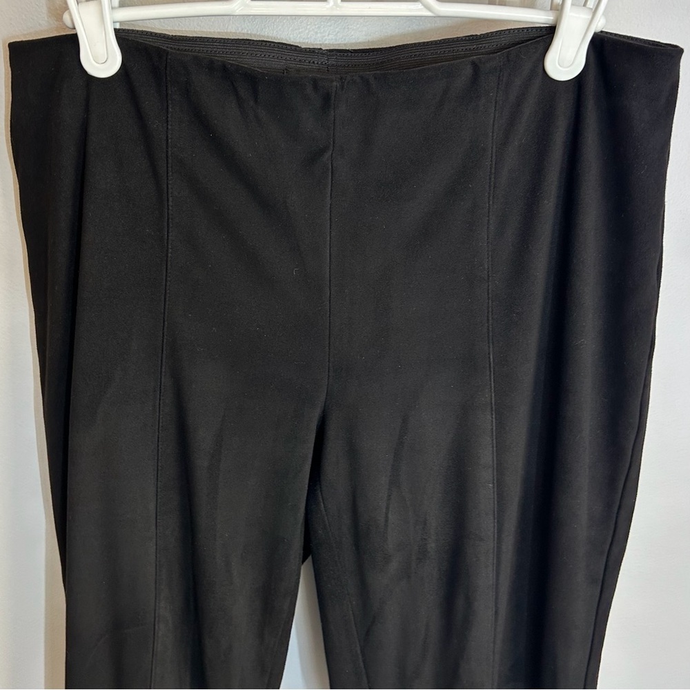 Reitmans Faux Suede Classic Black Pull On Stretchy Leggings Womens Size 10 - Picture 4 of 11